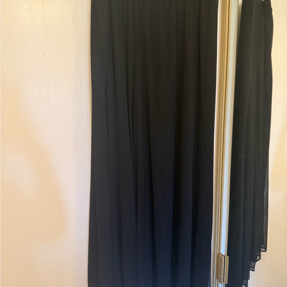 Elegant Black flowy palazzo pants